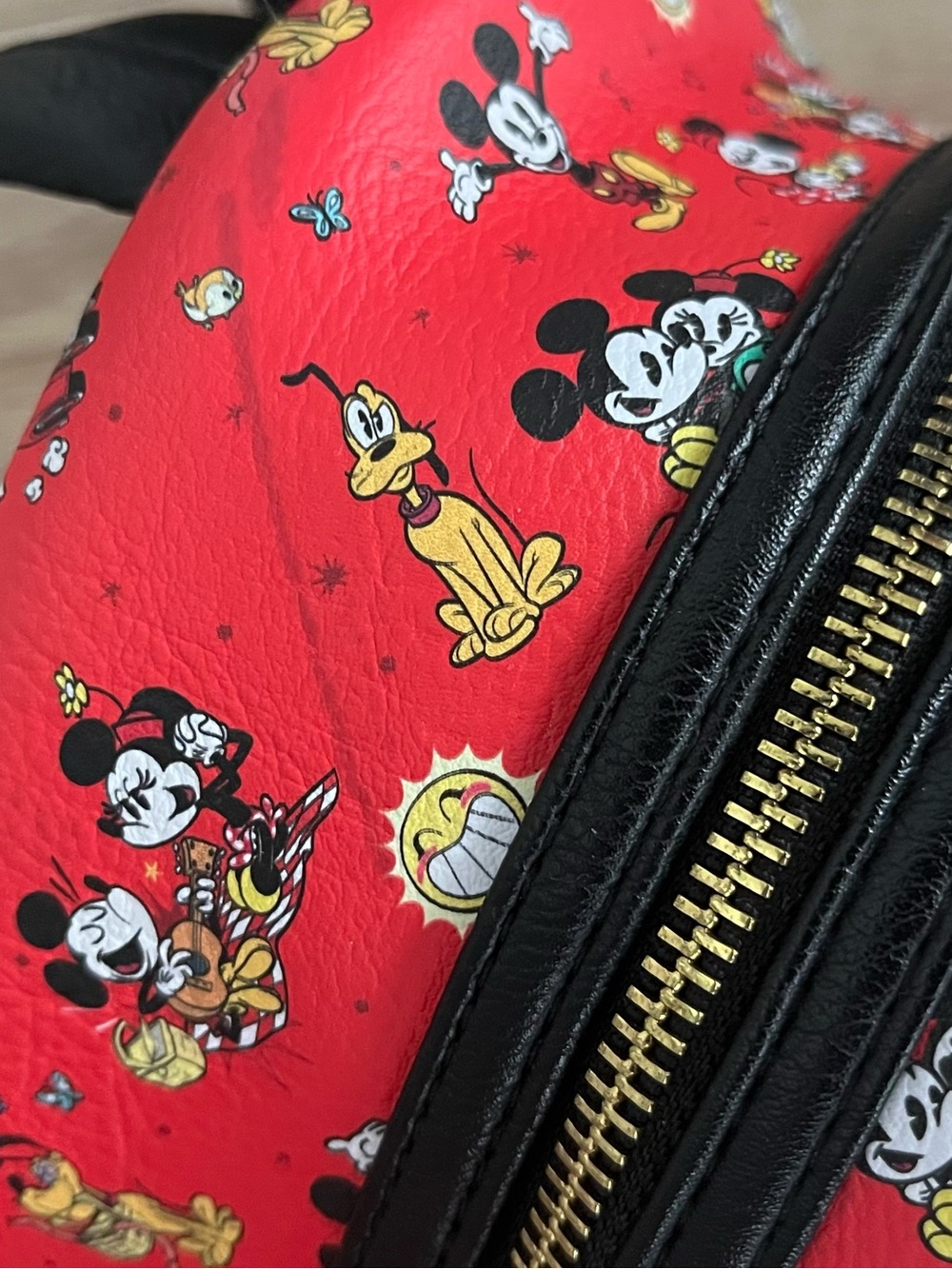 Loungefly Mickey, Minnie and Pluto Mini Backpack - Picture 12 of 12